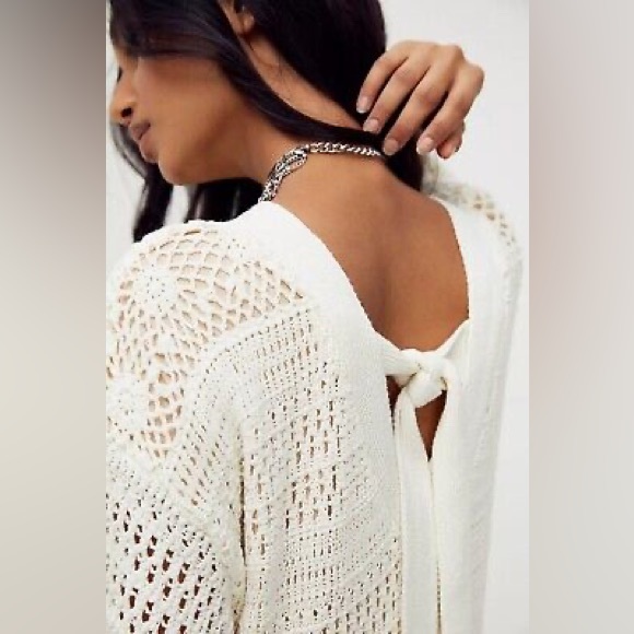 Free People Sistine Mini White Crochet Dress size XS - Picture 2 of 5